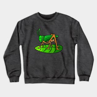 Cute cartoon grasshopper Crewneck Sweatshirt